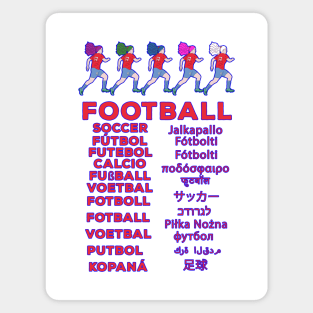 Football in Multiple Languages -Fußball Calcio Soccer Gift Magnet